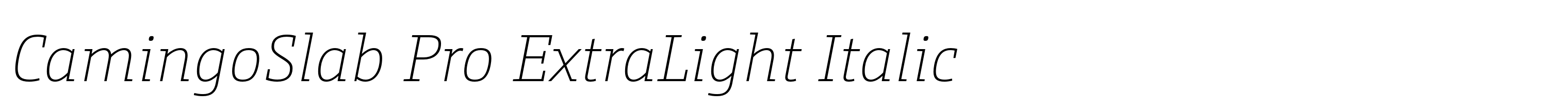 CamingoSlab Pro ExtraLight Italic